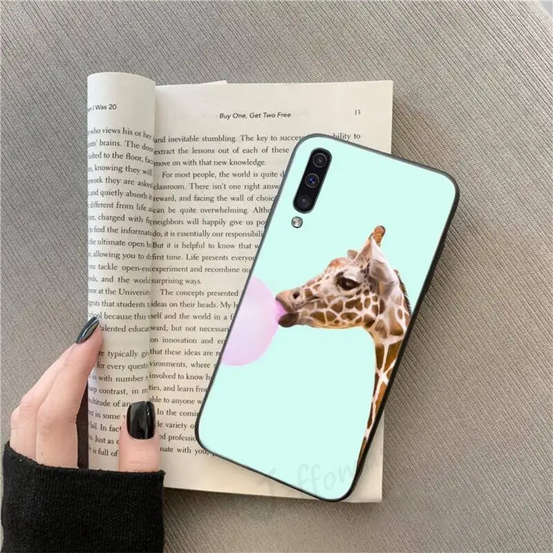

Giraffe cute cartoon animal Phone Case For Samsung galaxy S 9 10 20 A 10 21 30 31 40 50 51 71 s note 20 j 4 2018 plus