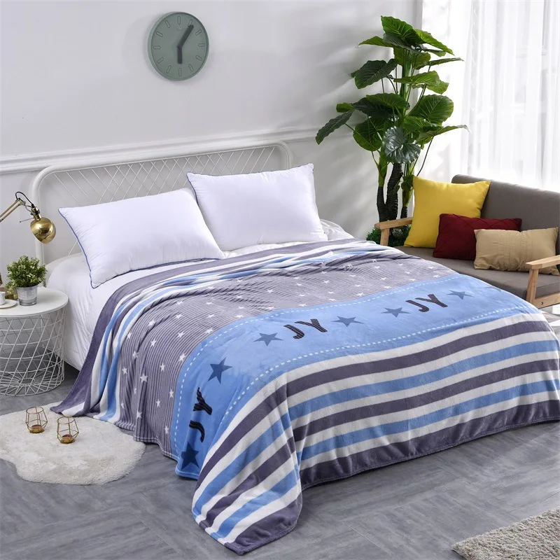 

Printde Polyester Antifouling Super Soft Warm Flannel Blanket for Hotrl Home Decoration Adult Kids Bed Blanket