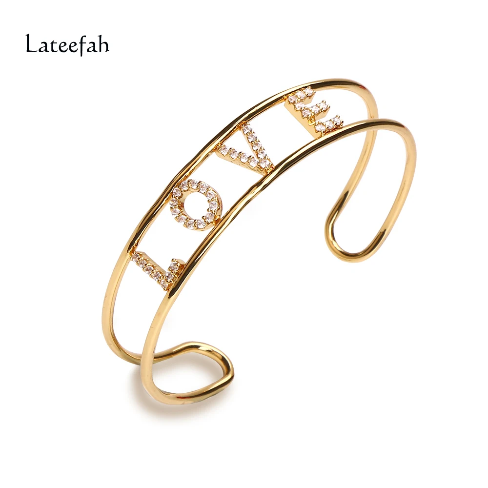 

Custom Personal Name Bracelets Vintage Zinc Alloy Gold Bracelet Cuff For Women' Accesorries Christmas Gifts Jewelry