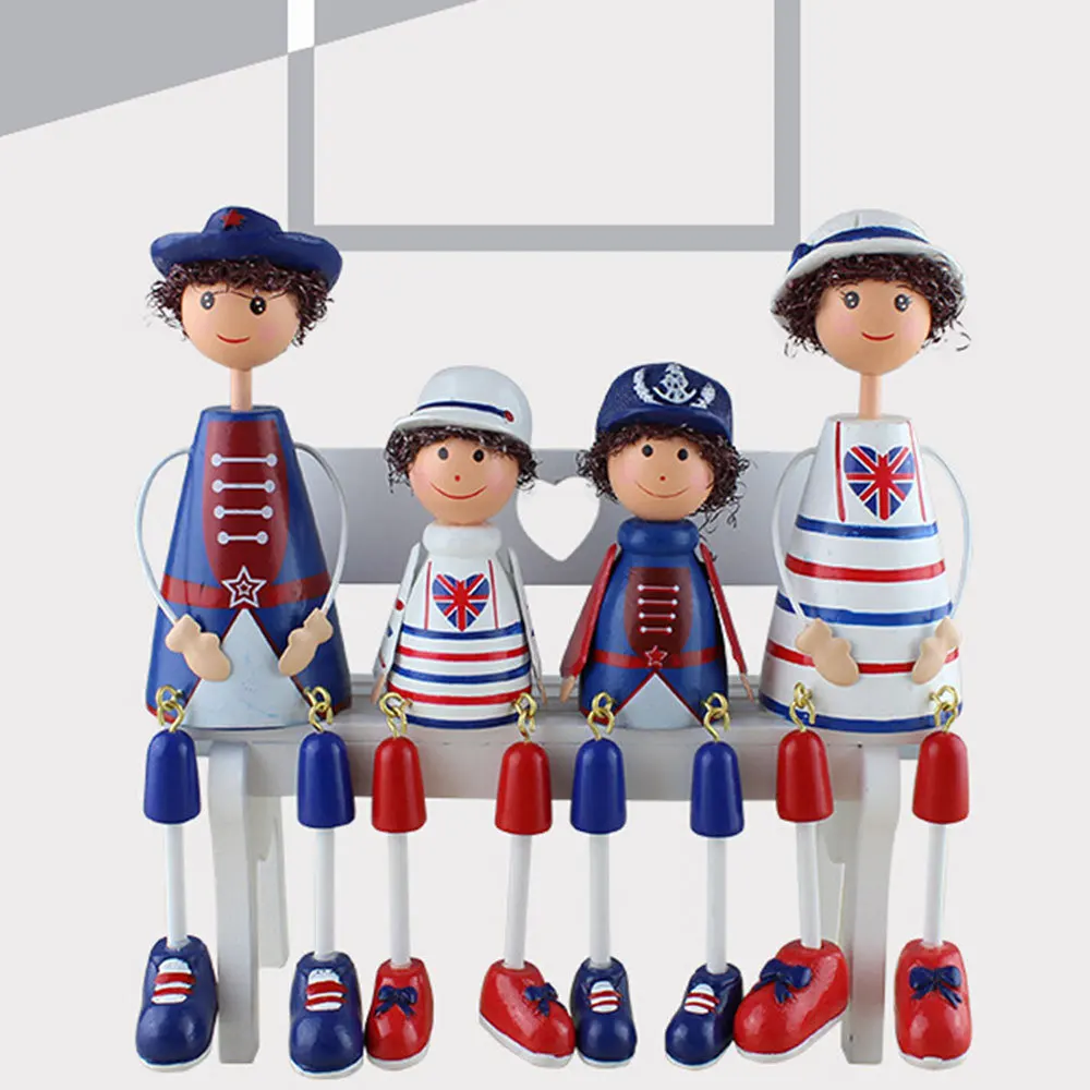 2 шт. милые 310 Мини Деревянные ручной росписью смолы ремесло висит ноги куклы