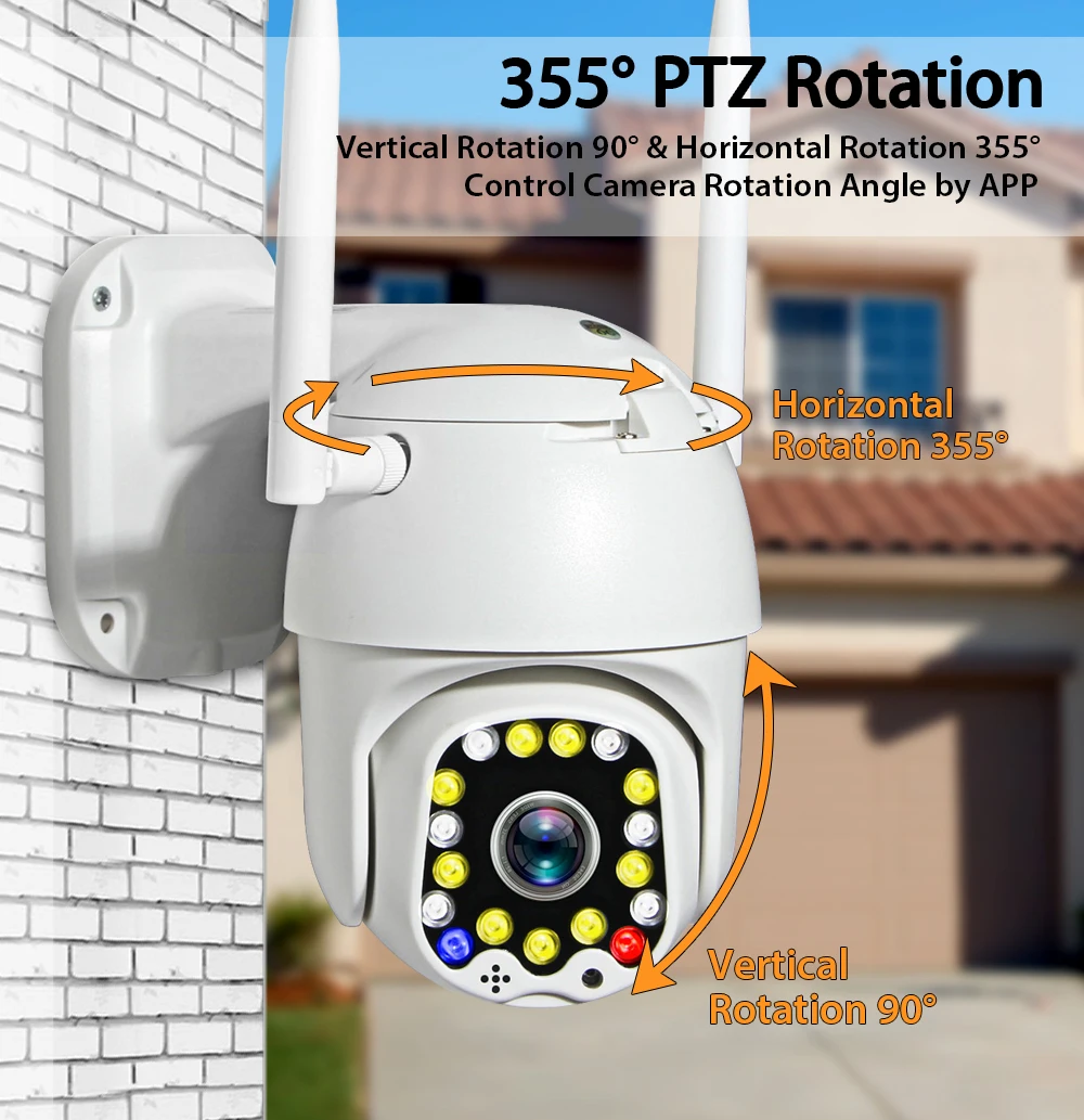 Камера Наружного видеонаблюдения 1080P PTZ Wi-Fi | Безопасность и защита