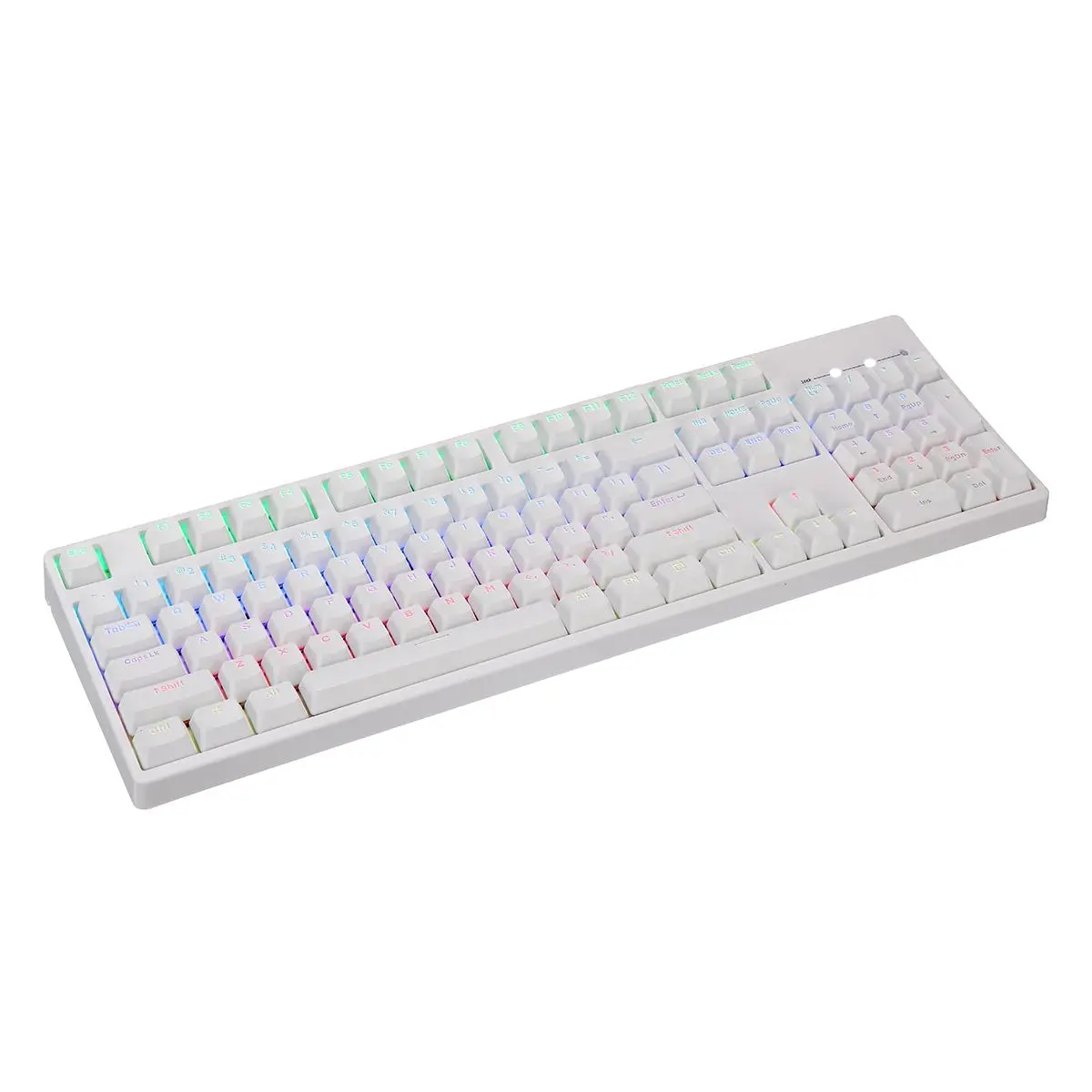 Белый 104 ключ NKRO USB Проводная RGB подсветка переключатель Gateron PBT двойная съемка клавиатуры Механическая игровая клавиатура