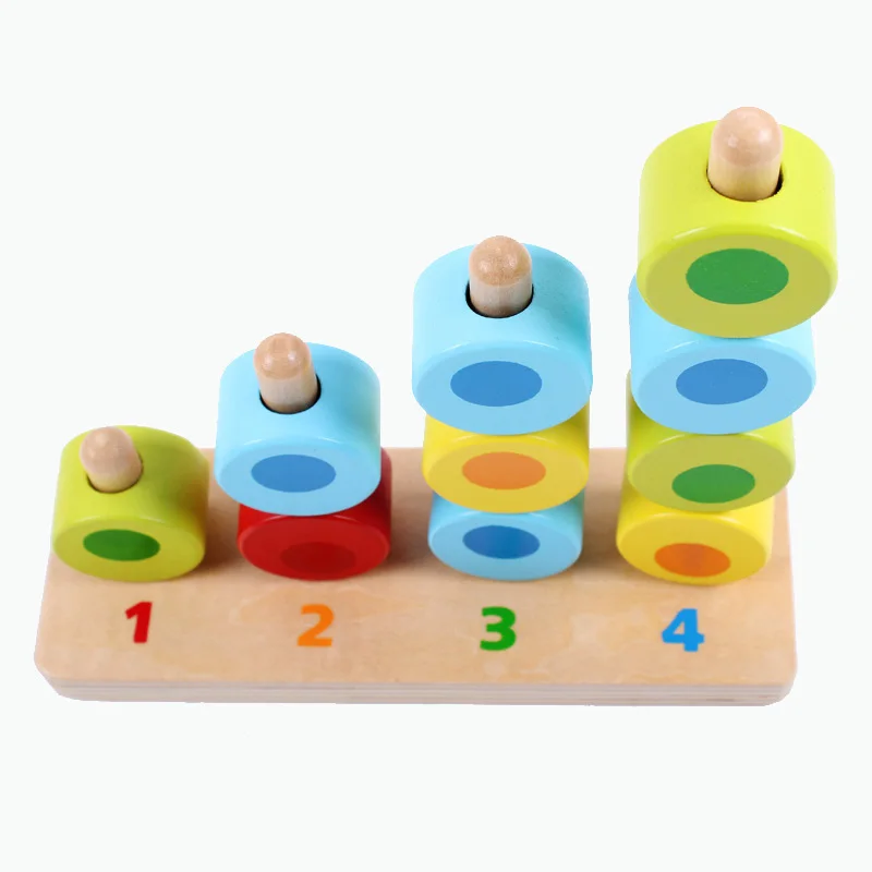 

Wooden Montessori Porous Cognitive Mathematics Matching Educational Toys Preschool Baby Early Learning Building Block Kids Toys