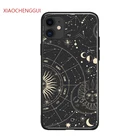 Чехол для телефона для iPhone 13, 6, 6S, 7, 8 Plus, X, Xs, XR, 11, 12 Mini, Pro Max, 5, 5S SE, 2020, резиновый, с солнечными лунами и звездами, астрологические знаки