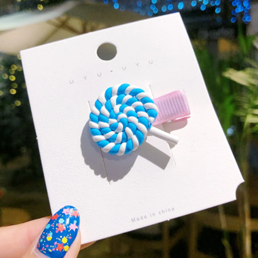 Новое поступление 2020 детские милые заколки для волос в виде леденцов аксессуары