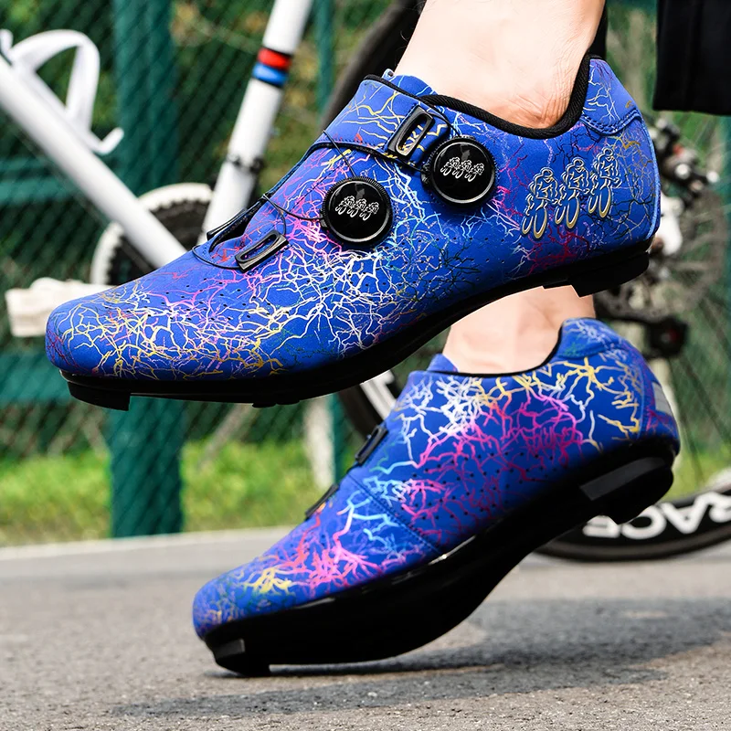 

2021 new double button design summer breathable and anti-falling men's road lock shoes Mountain riding shoes size37-47