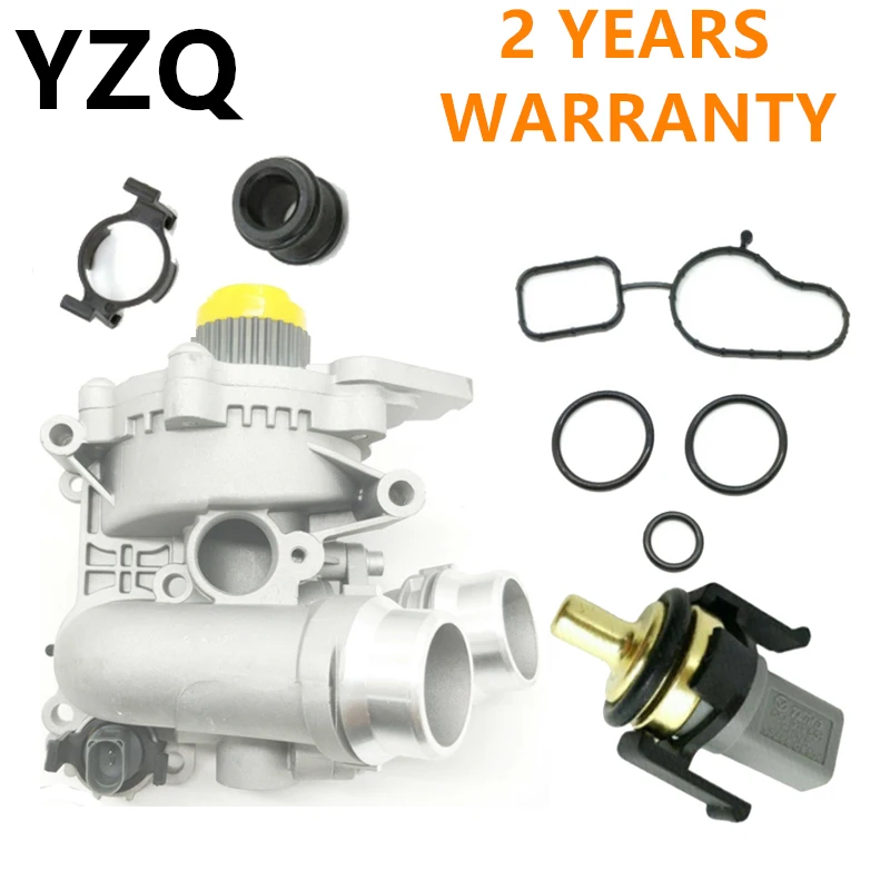 

06H121026DD 2,0 T термостат водяного насоса охлаждения двигателя, соединитель для шланга, Ремонтный комплект для Audi A4 A6 Q3 TT VW Passat Golf Tiguan Jetta