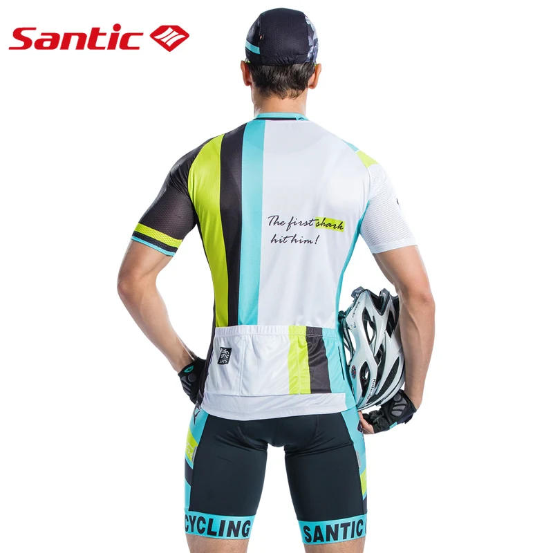 SANTIC Pro Мужской велотренажер шорты и трикотажные набор 4D Подушка нагрудник