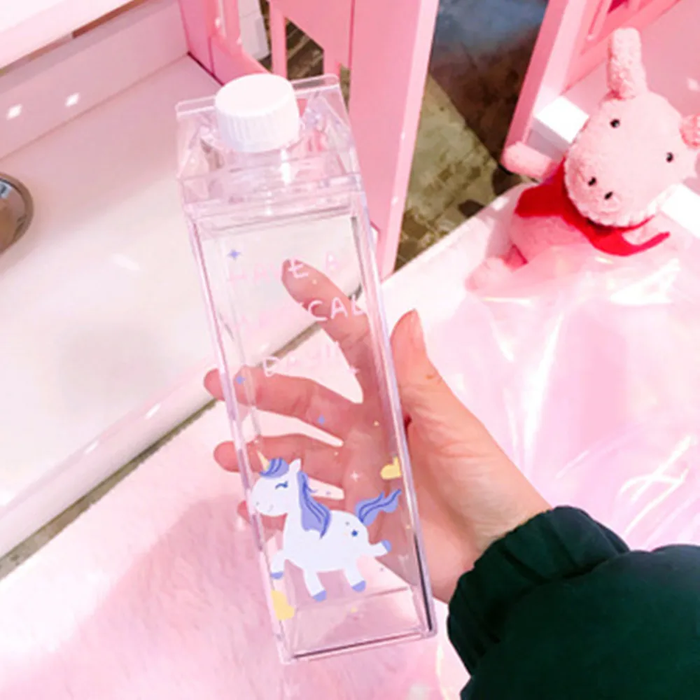Детская Милая Радужная бутылка для воды с единорогом Спортивная пластиковая