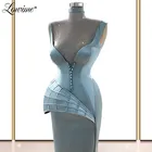 Элегантное вечернее платье для женщин 2021 Дубай с высокой горловиной Русалка Кристаллы ручной работы арабские официальные платья для вечеринки стандартная вечерняя одежда