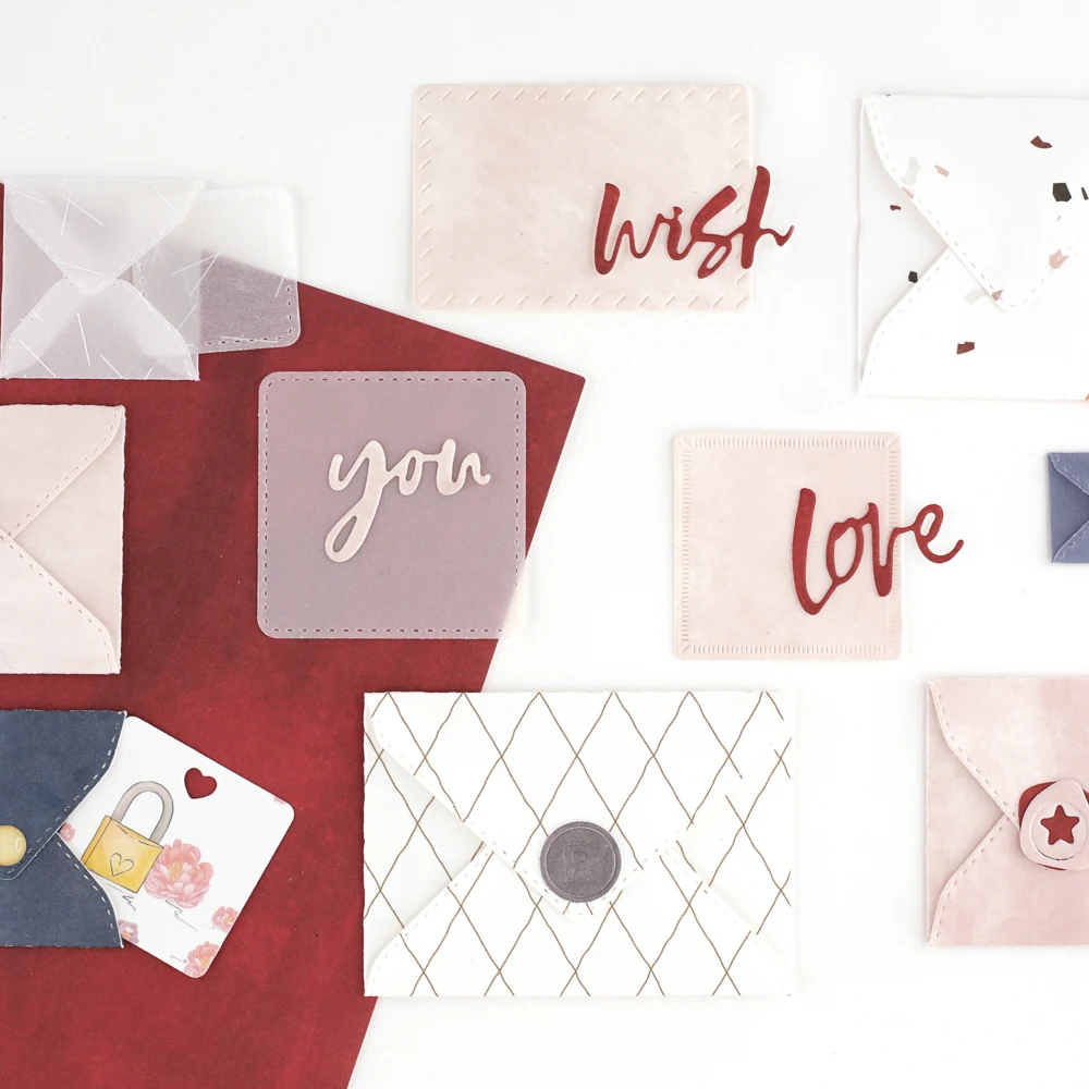 

Envelopes Wish Metal Die Cutting 2021 New Diy Die Molds Scrapbooking Paper Making Cuts Crafts Big Die