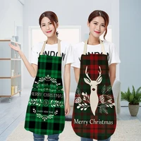 linen merry christmas apron kitchen novelty christmas decorations for home kitchen accessories natal navidad 2022 new year gifts