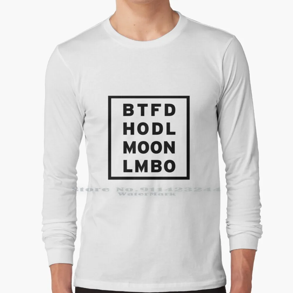 Btfd Hodl Moon Lmbo 100% хлопок стандартные запасы Stonks Gme Trading Amc Meme Doge Dfv Bull Diamond Hands To The