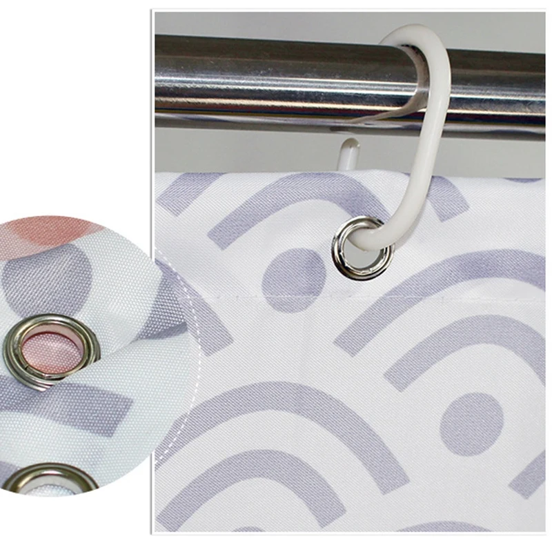 

200 x 200cm Nordic Home Bathroom Shower Curtain Waterproof Shower Curtain Contains 12 Hooks