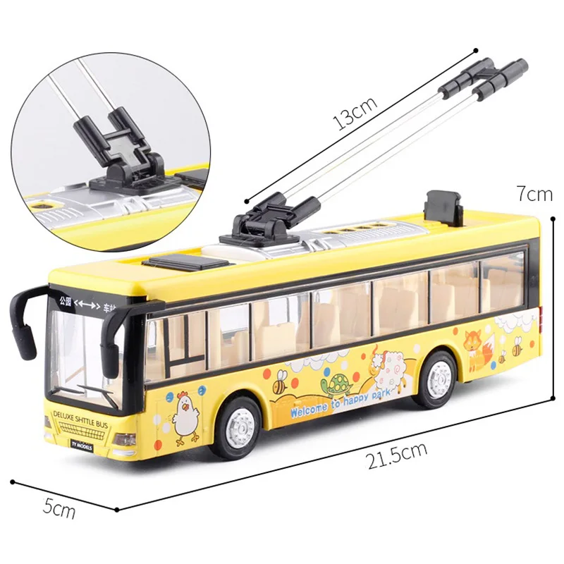 Детские игрушки модель экскурсионного автобуса из сплава 1/32 тележка автобус