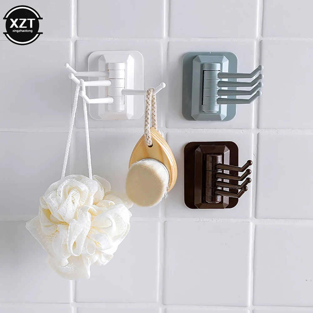 

Kitchen hook up Supplies Storage Holders Racks Strong Adhesive Wash Cloth Hooks Space Saving Rotatable Home Bathroom Storage