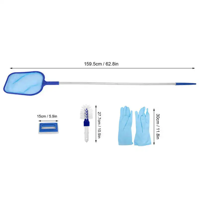 Плавательный бассейн для сбора мелких грабли листьев с деревянной ручкой набор