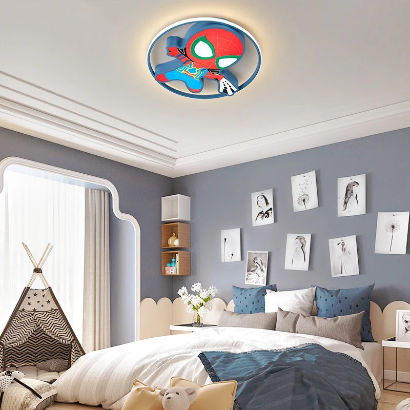 $73.01 American Spider Cartoon Child Room Ceiling Lamp Kids Ceiling Light Boy Room Lighting Baby Ceiling Led Light Baby Room Girl Lamp