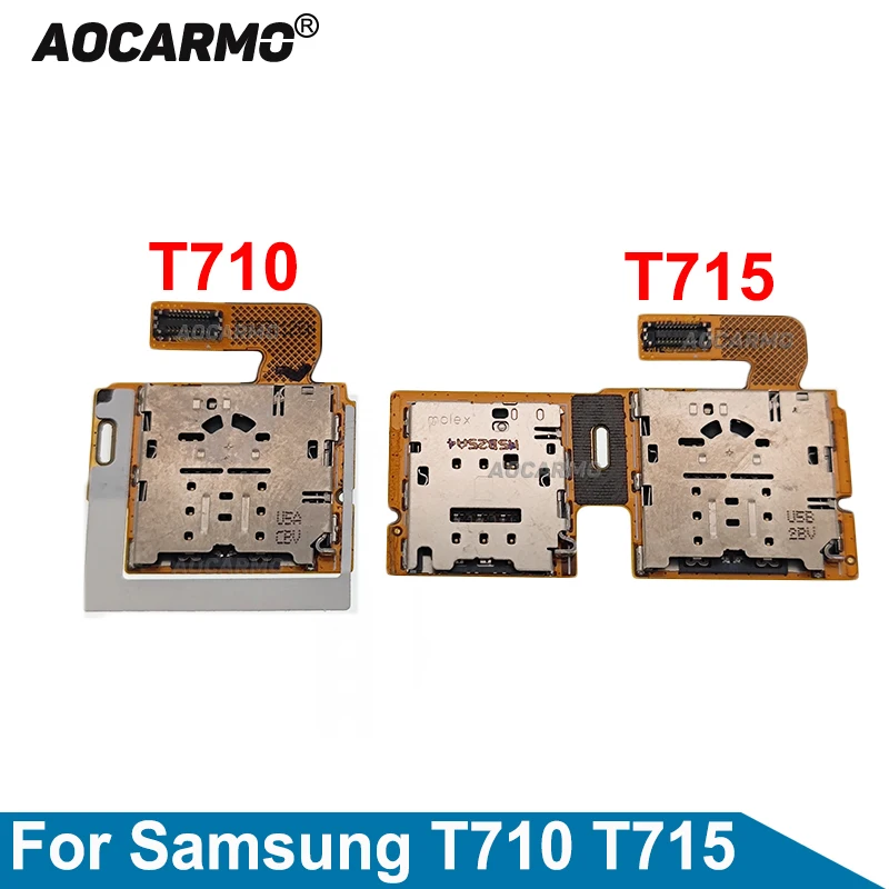 Aocarmo для Samsung GALAXY Tab S2 9. 0 T710 T715 T715C / T810 T815 держатель для MicroSD Sim-карты лоток считыватель Слот Запасные части