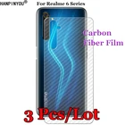 3 шт.лот для Realme 6 6i 6S Pro 3D Нескользящая прозрачная задняя пленка из углеродного волокна защитная наклейка для экрана