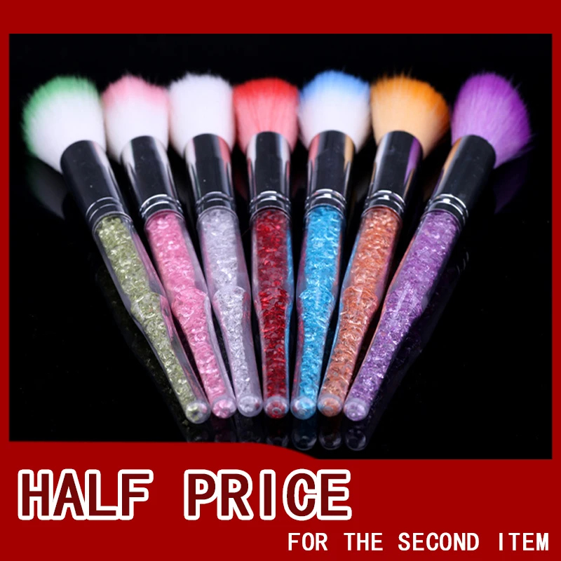 

1pcs Professional Nail Clean Brush 7 Colors Soft Skin-friendly Nail Art Gel Dust Cleaner Powder Remover Brushes Makeup Tool