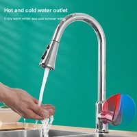 home stainless steel kitchen sink pull out faucet with hot and cold mixing water rotatable vegetable sink telescopic faucet
