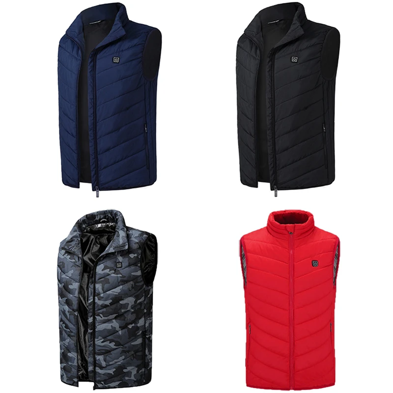 S-8XL USB Electric Heated Vest Hot Sale Ntelligent Heating Waistcoat Thermal Warm Clothing Outdoor Camping Hiking Jacket | Спорт и