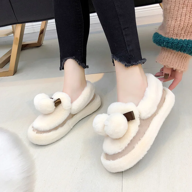 Ботильоны женские зимние теплые ботинки для снежной погоды на платформе женская