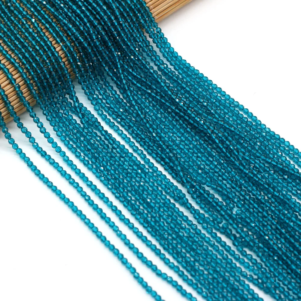 

Faceted Stone Beads Section Sea Blue Spinels Stone Beads DIY for Jewelry Making Bracelet Necklace Accessories Gift Size 3mm