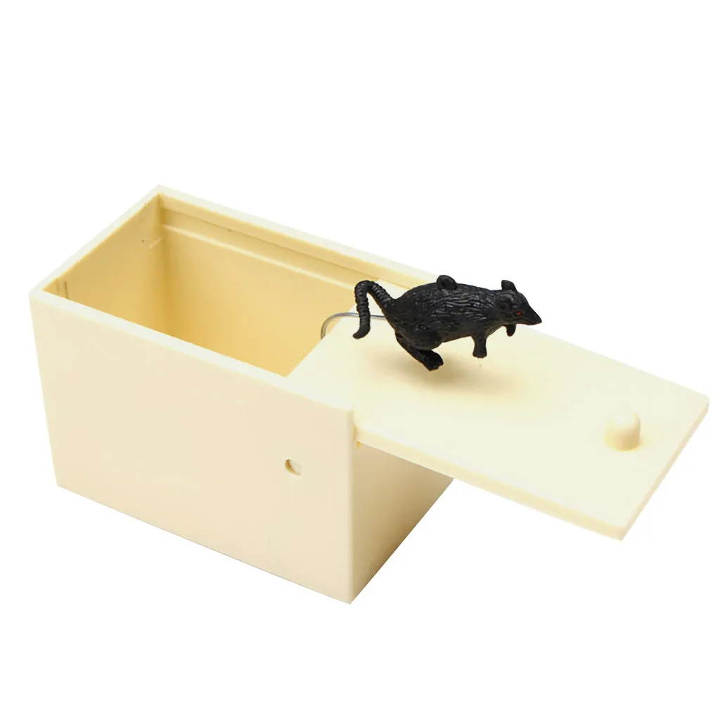 Пугающая коробка мышь игрушка новый день дурака смешная прочная натуральная