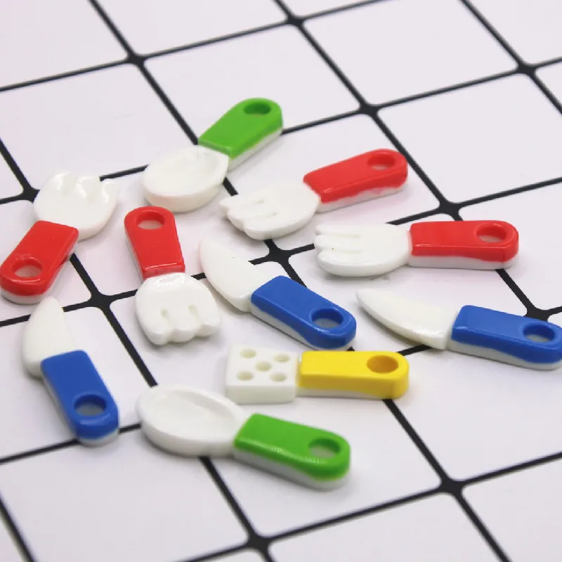

10PCS 36x14mm Resin knife and fork Charms Flat back Resin Cabochons Scrapbooking DIY Jewelry Craft Decoration Accessories