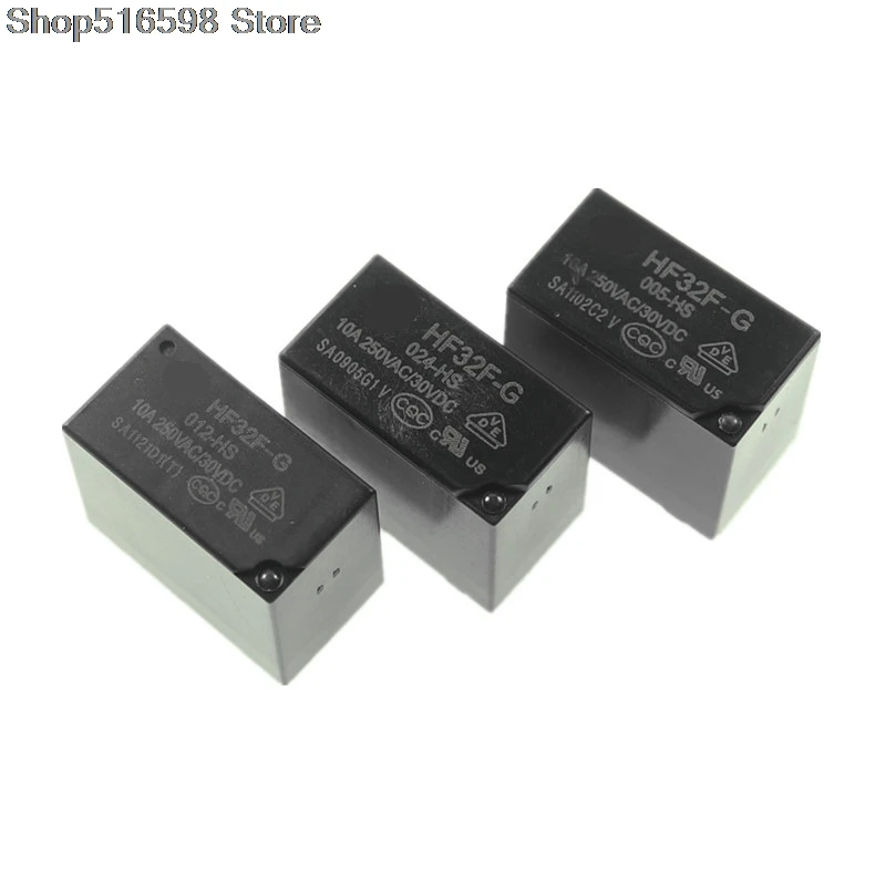 2 шт./лот 5 В 12 24 постоянного тока Мощность реле HF32F G JZC 32F 005 HS 012 024 10A 250VAC 4PIN|Реле| |