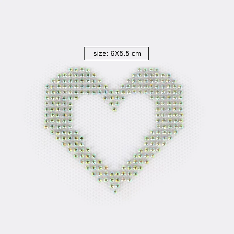 Исправленное железо Стразы с кристаллами и камнями в форме сердца | Дом сад