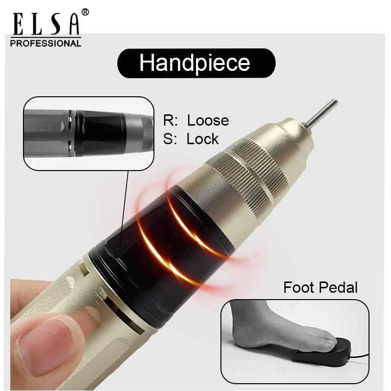 Маникюрная машинка с фрезами 45 Вт 35000 об./мин.|Электрические маникюрные дрели| |