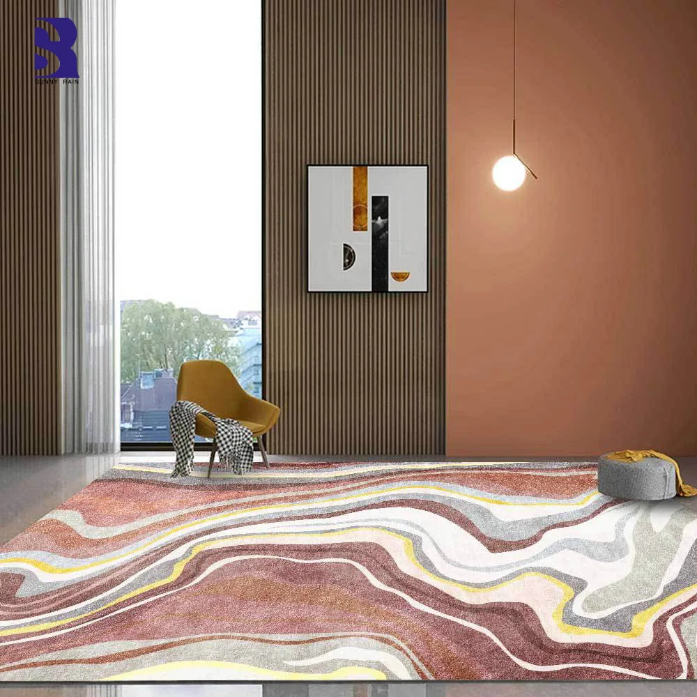 

SunnyRain 1-piece Printed Abstract Pattern Carpet for Home Living Room Large Area Rug Bedroom Rugs