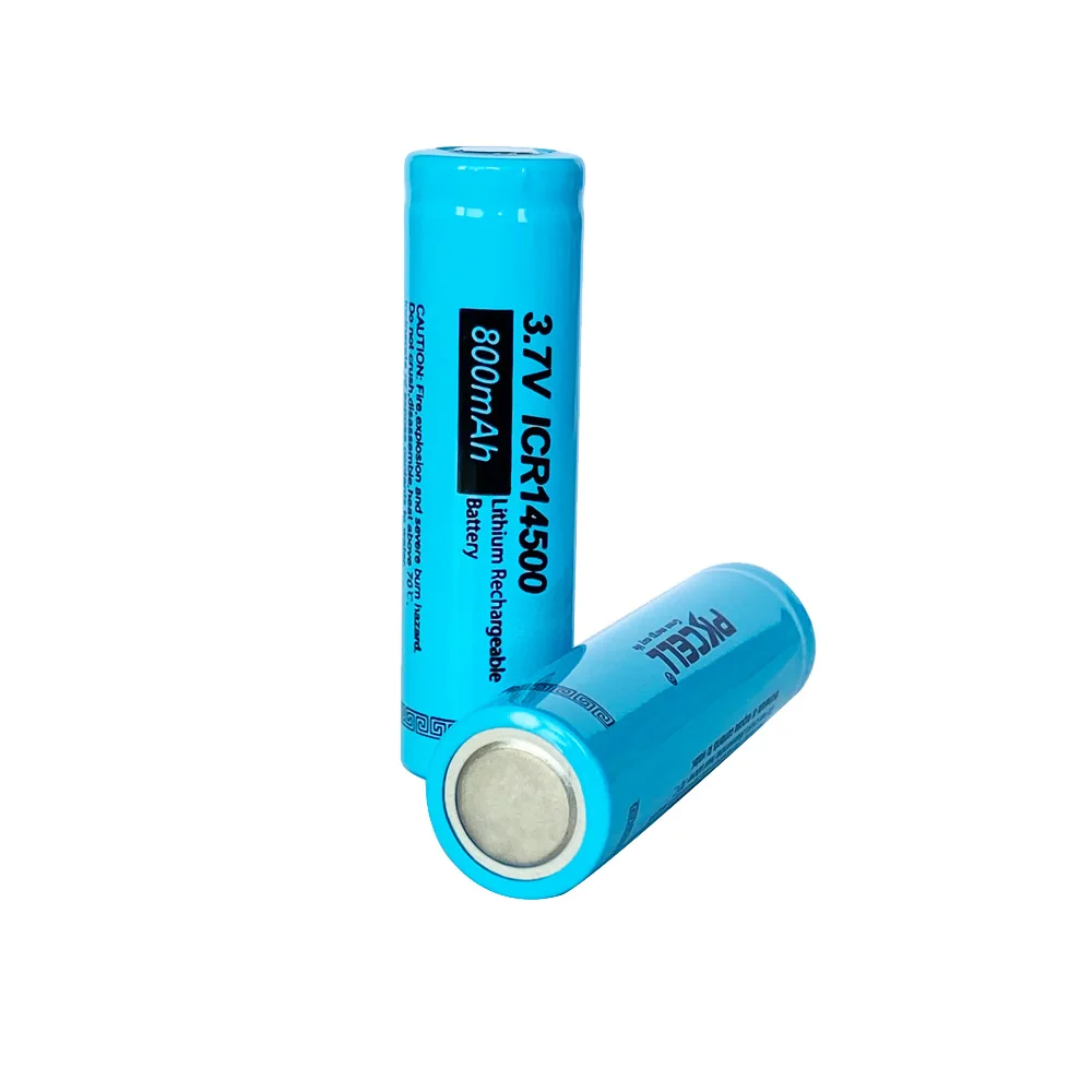 2 предмета в комплекте PKCELL ICR14500 AA аккумулятор Перезаряжаемые 3 7 V 800Mah литий ионные