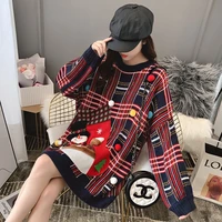 Poncho Women Sweaters And Pullovers Santa Claus Sweater 2020 New Winter Warm Ladies Thick And Loose Mid-length Pullover Women