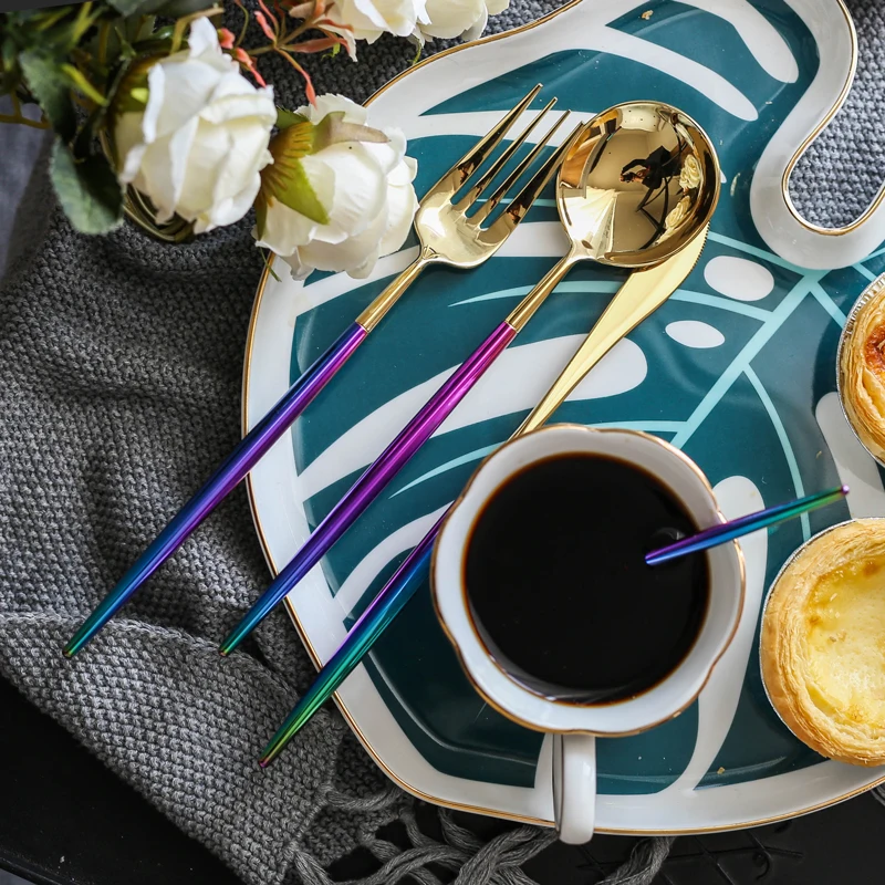 Португалия набор столовых приборов из нержавеющей стали Кухня Многоразовые