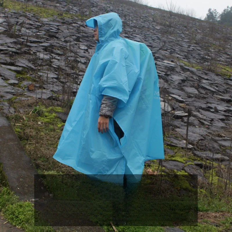 

3 in 1 Raincoat Backpack Rain Cover Rain Coat Hood Hiking Cycling Rain Cover Poncho Raincoat Waterproof Outdoor Camping Tent Mat