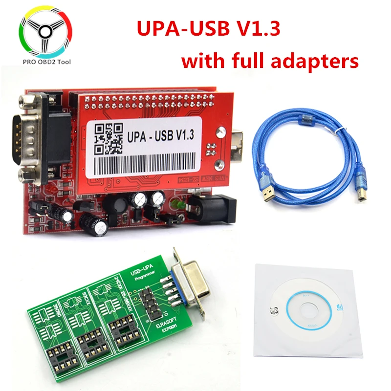 Оптовая продажа программатор для чипа UPA V1.3 с адаптером 1 3 eeprom ECU по самой низкой