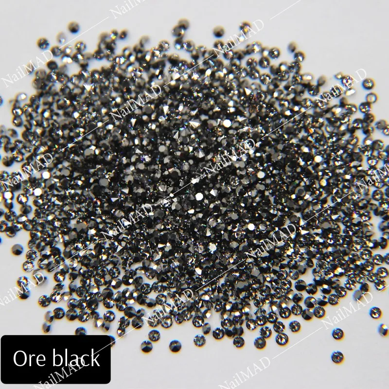 1400 шт./пакет 1 2 мм Стразы с цирконом микро конические мини для дизайна ногтей