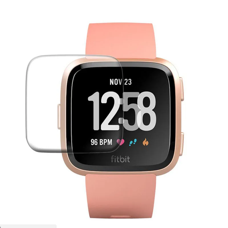 

Tempered Glass Clear Protective Film Guard For Fitbit Versa / Versa Lite Sport Smart Watch Toughened Full Screen Protector Cover