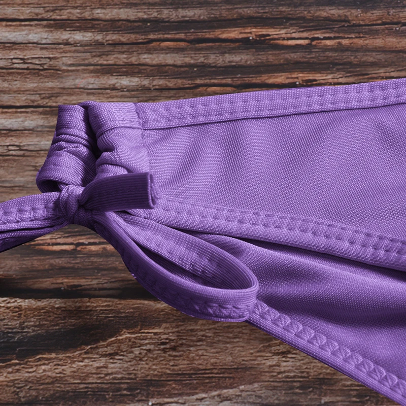 Push Up Micro Bikini Set Women 2020 Sexy Backless Swimwear Halter Low Waist Brazilian Shorts Solid Swim Suit For Female Hot Sale | Женская