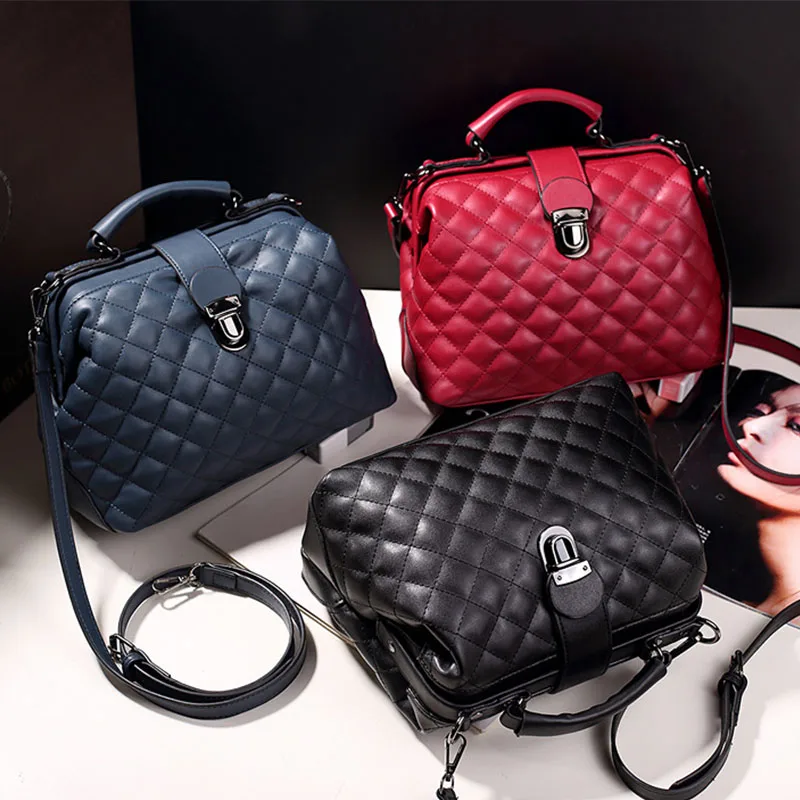 Женская сумочка Дизайнерские кожаные сумки через плечо докторская сумка большая