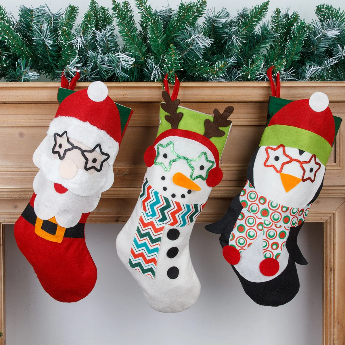 

New Christmas Decorations Cartoon Christmas Socks Gift Bag Candy Bag Gift Bag Creative Christmas Socks