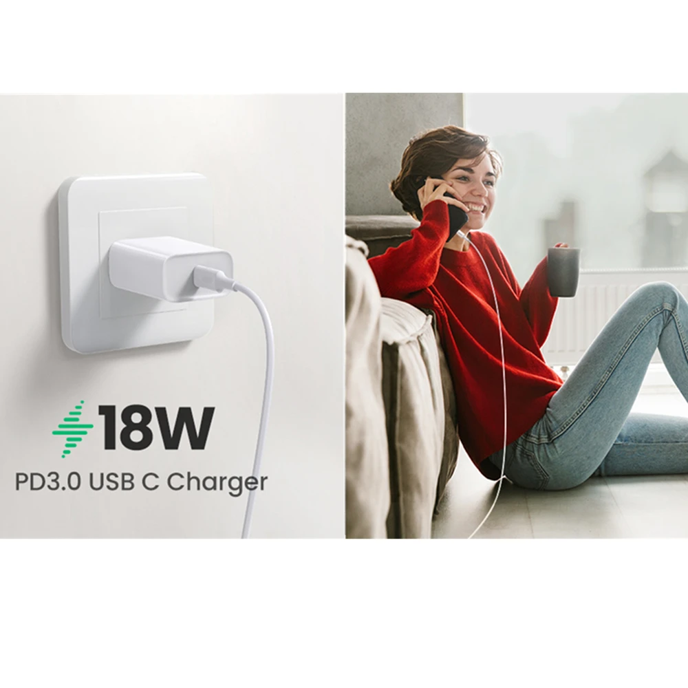 

USB C 18W PD Fast Charger Wall Type C Power Delivery US For iPhone AirPods Pro iPad Google Pixel 3A XL Samsung Galaxy Accessory