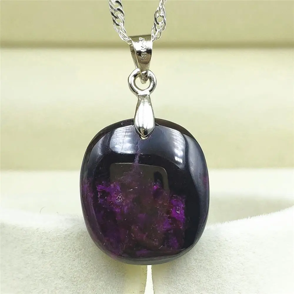 Натуральный фиолетовый сугилит подвеска в виде капли воды для женщин и мужчин