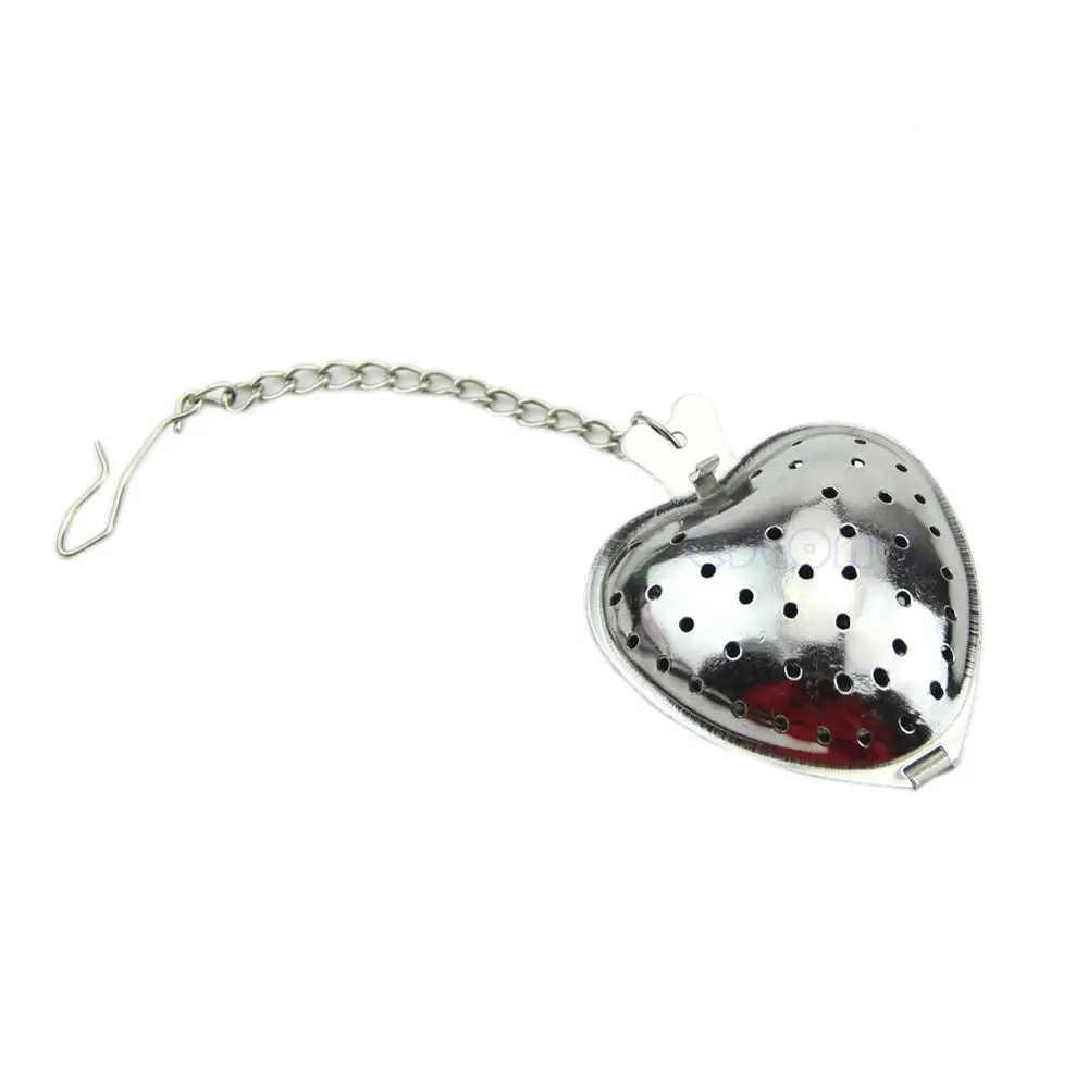 

Tea Infuser Spoon Strainer Stainless Steel Steeper Heart Shaped Handle Shower