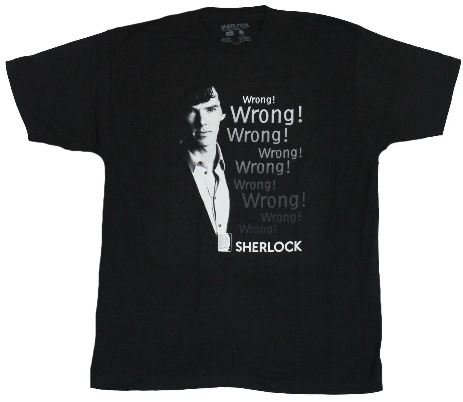 

Sherlock Mens T-Shirt - Wrong Sherlock Image Cool Casual pride t shirt