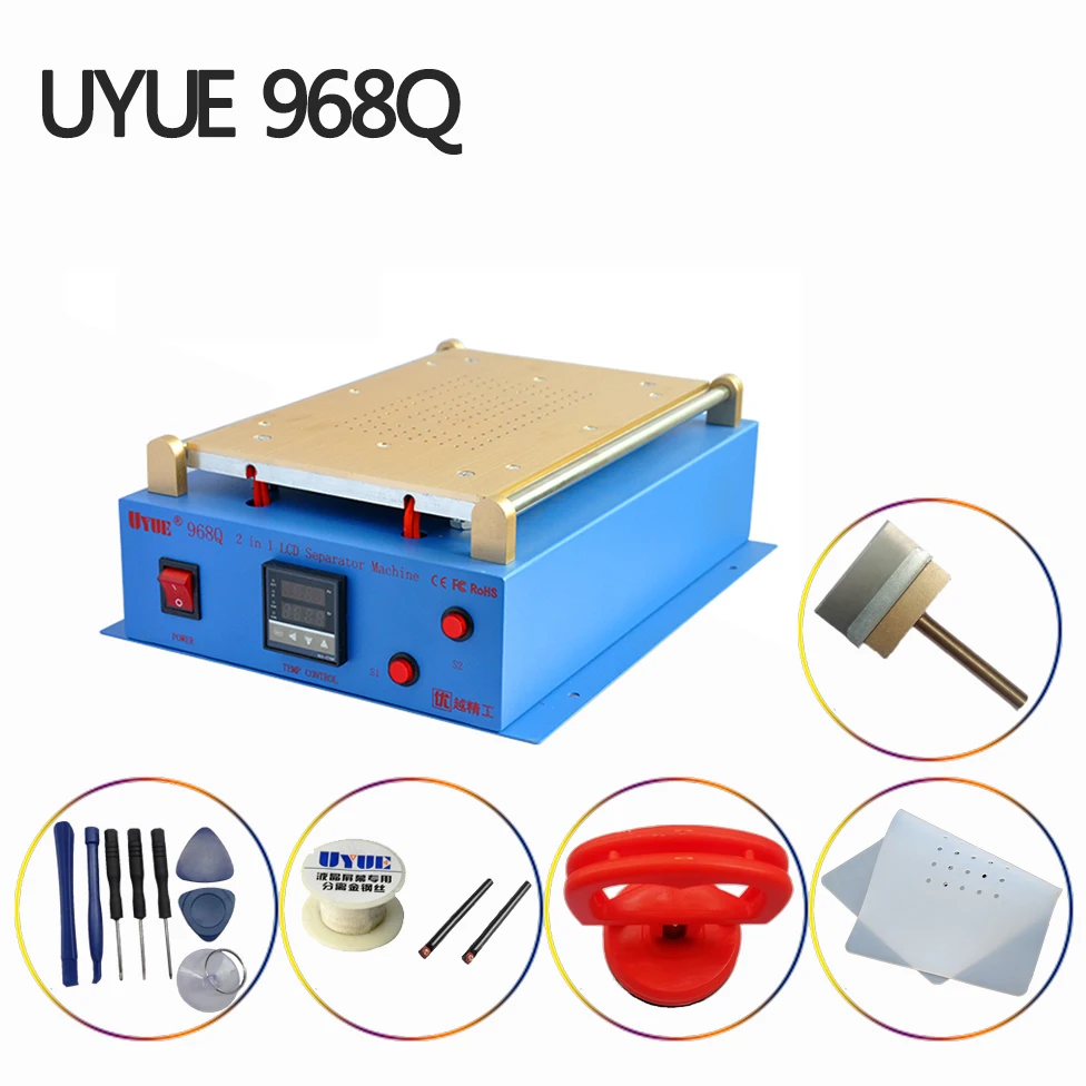 UYUE 968Q ЖК сепаратор 14 дюймов встроенный насос вакуумный экран ремонтная машина